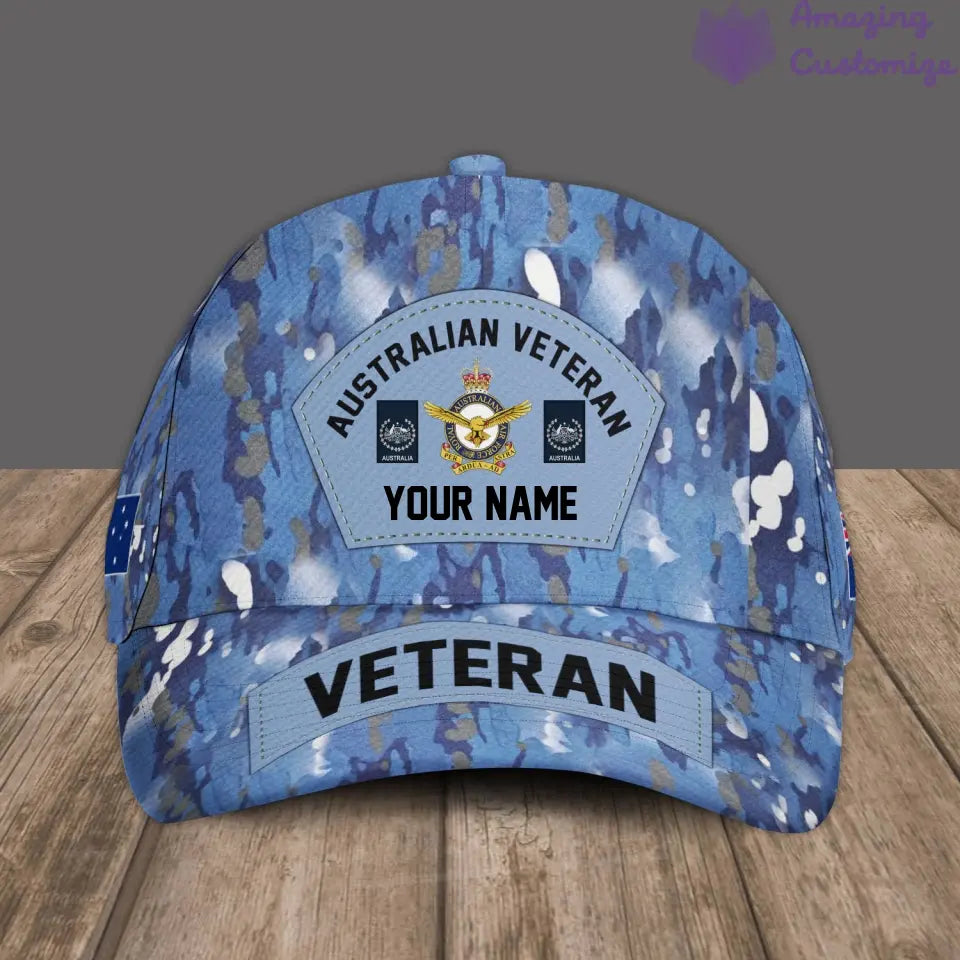 Casquette de baseball camouflage personnalisée avec rang et nom pour soldat/vétéran australien - 1717027201