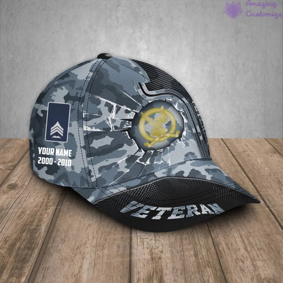 Personalized Rank, Year And Name Ireland Soldier/Veterans Camo Baseball Cap - 17170272