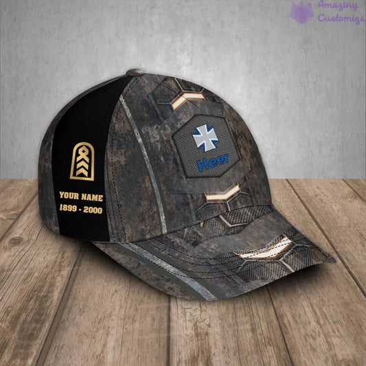 Personalized Rank, Year And Name Germany Soldier/Veterans Camo Baseball Cap - 08062401QA