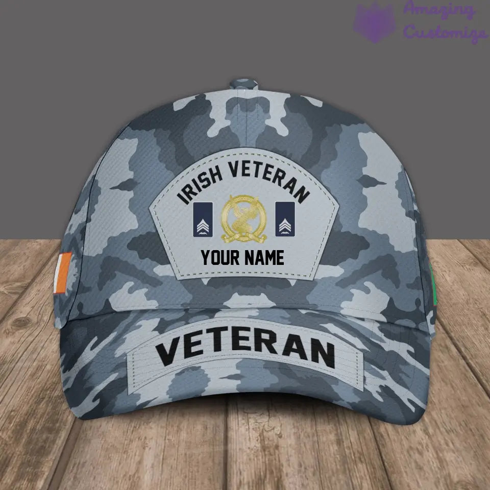 Personalized Rank And Name Ireland Soldier/Veterans Camo Baseball Cap - 1717027201