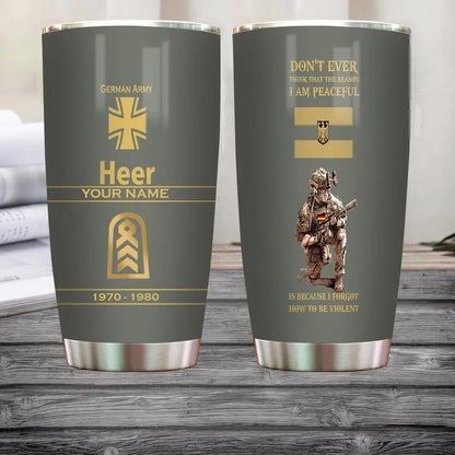 Personalized Germany Veteran/ Soldier With Rank, Year And Name Tumbler - 17180640
