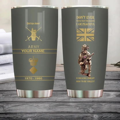 Personalized UK Veteran/ Soldier With Rank, Year And Name Tumbler - 17180640