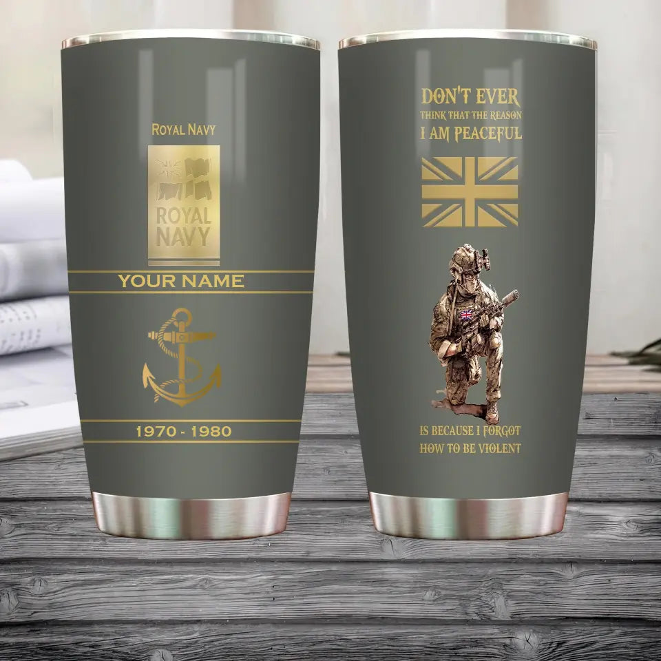 Personalized UK Veteran/ Soldier With Rank, Year And Name Tumbler - 17180640