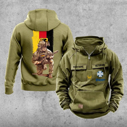 Personalized Germany Soldier/Veteran Vintage Hoodie All Over Printed - 1718928001