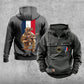 Sweat à capuche vintage personnalisé soldat/vétéran de la France imprimé sur toute la surface - 21062402QA