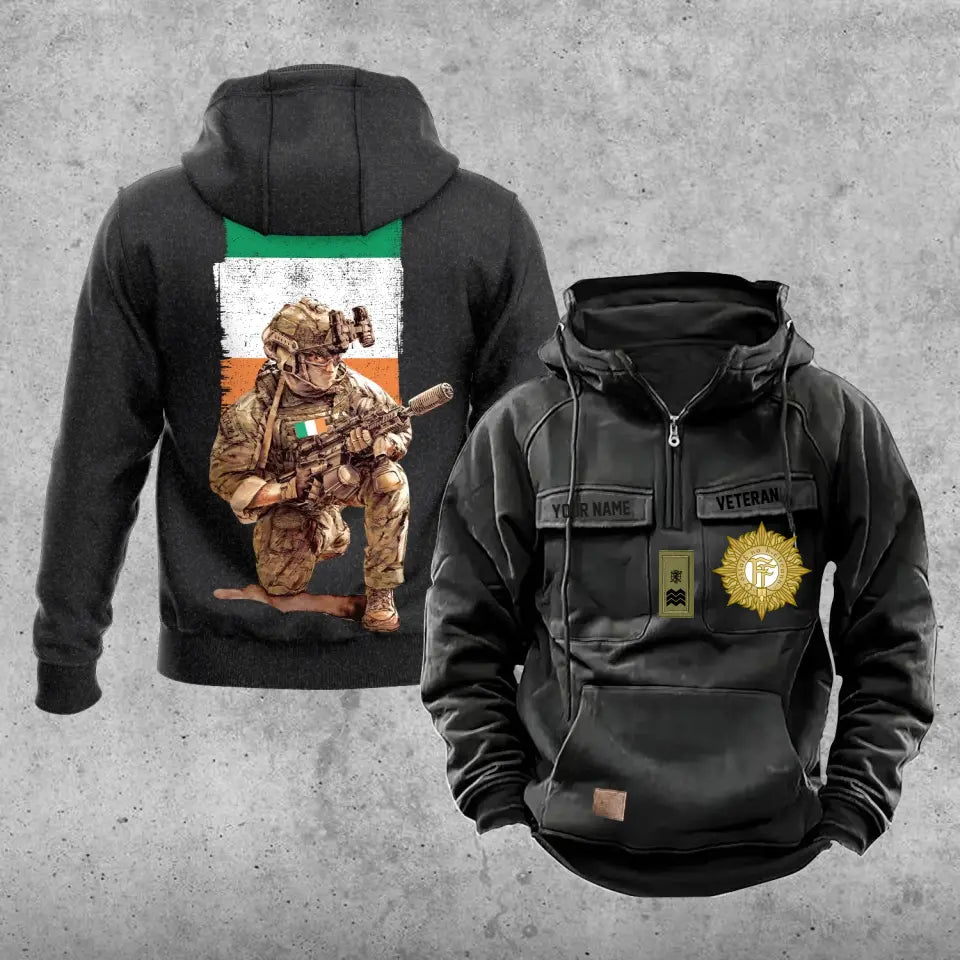 Personalized Ireland Soldier/Veteran Vintage Hoodie All Over Printed - 1718928001
