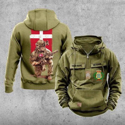 Personalized Denmark Soldier/Veteran Vintage Hoodie All Over Printed - 1718928001