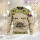 Personalisierter australischer Soldat/Veteranen-Hoodie im Camouflage-Stil mit Namen, Jahr und Rang, komplett bedruckt – 17193600