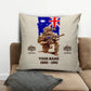 Personalisiertes Kissen für australische Soldaten/Veteranen mit Namen, Jahr und Rang, 3D-Druck – 03072401UT