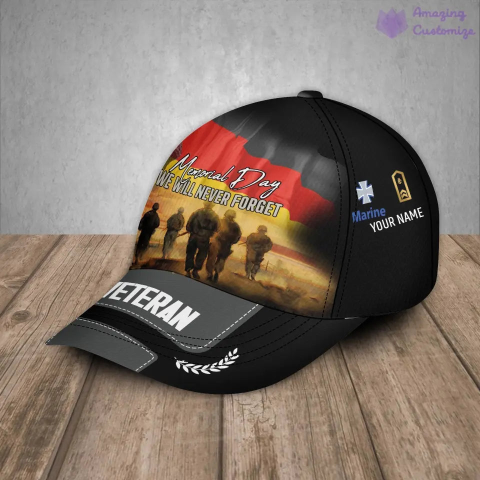 Personalized Rank, Year And Name Germany Soldier/Veterans Baseball Cap - 20062401QA