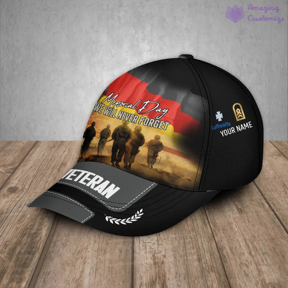 Personalized Rank, Year And Name Germany Soldier/Veterans Baseball Cap - 20062401QA