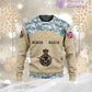 Personalisierter Kapuzenpullover mit Camouflage-Muster für britische Soldaten/Veteranen mit Namen, Jahr und Rang, komplett bedruckt – 17200512