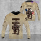 Sweat à capuche personnalisé avec camouflage soldat/vétéran de la France avec nom, année et grade imprimé sur toute la surface - 17229888