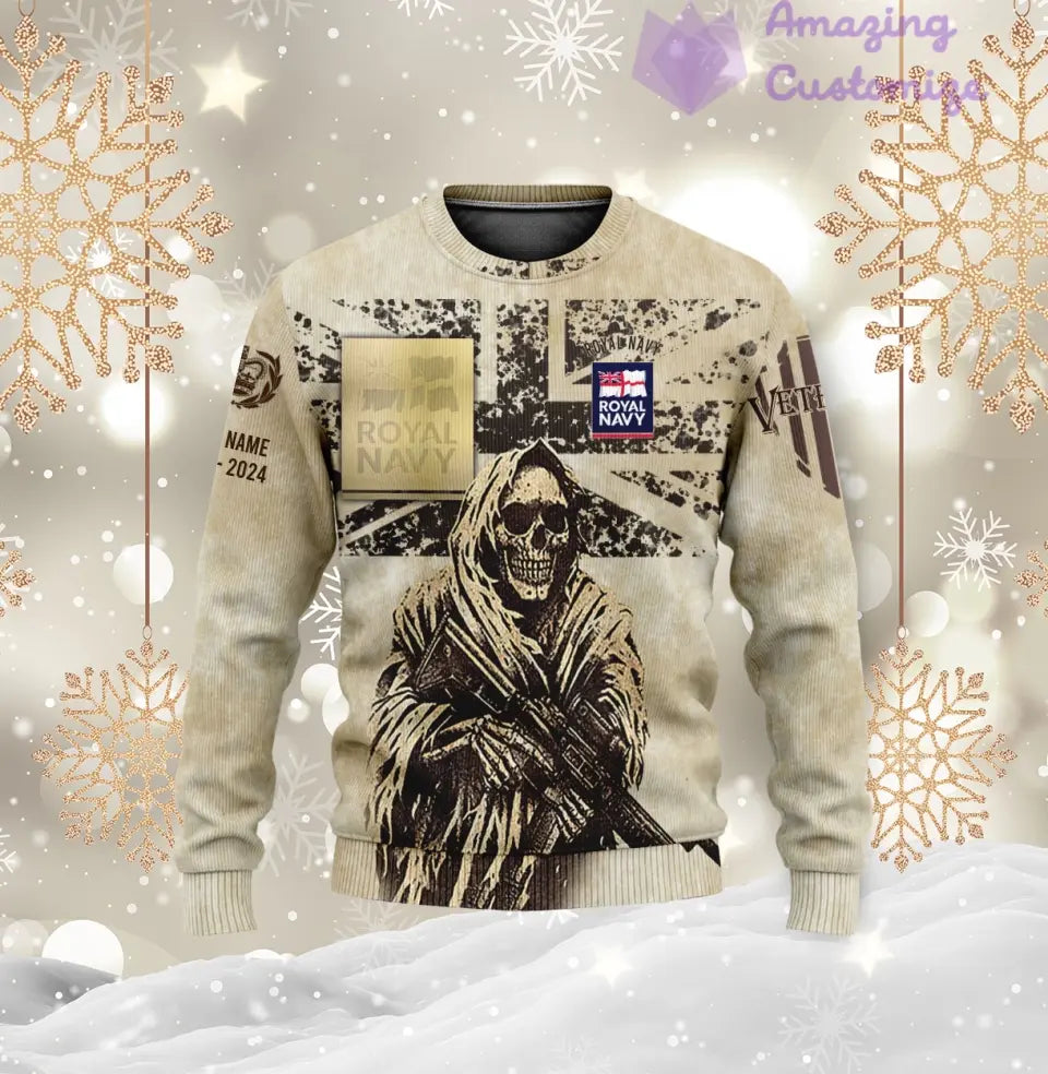 Personalized UK Soldier/Veteran Camo with Name, Year and Rank Hoodie All Over Printed - 17216064