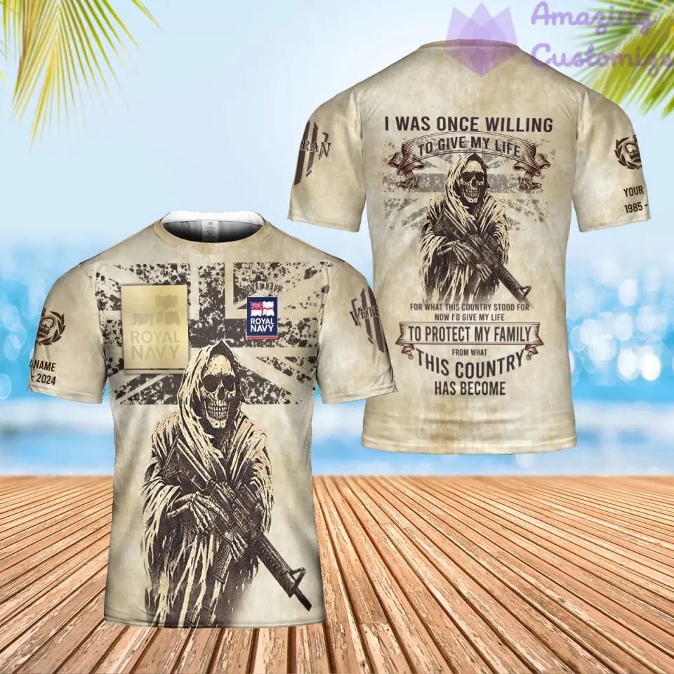 Personalized UK Soldier/Veteran Camo with Name, Year and Rank Hoodie All Over Printed - 17216064