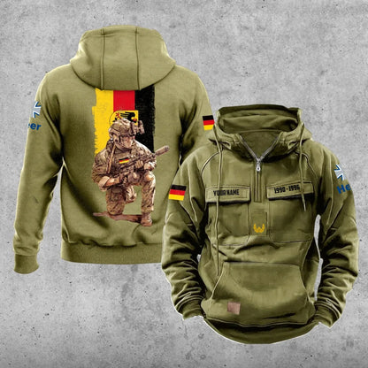 Personalized Germany Soldier/Veteran Vintage Hoodie All Over Printed - 17194464