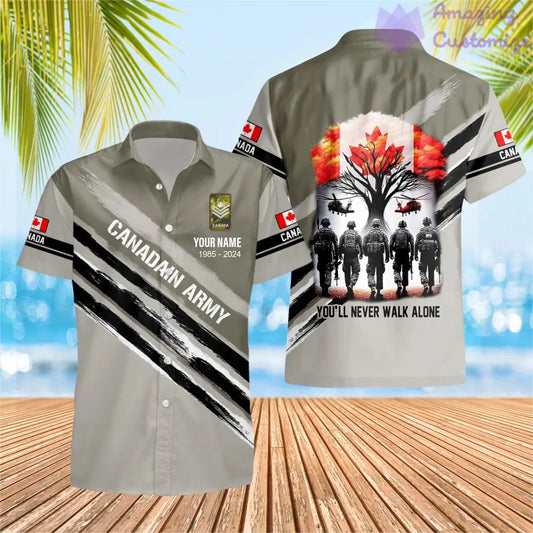 Personalized Canada Soldier/Veteran Camo with Name, Year and Rank Hawaii All Over Printed - 17231616