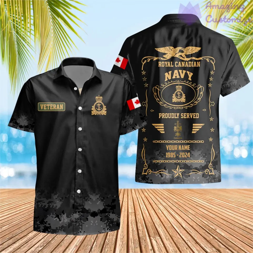 Personalized Canada Soldier/Veteran Camo with Name, Year and Rank Hawaii All Over Printed - 1721606402