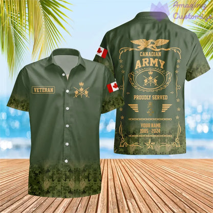 Personalized Canada Soldier/Veteran Camo with Name, Year and Rank Hawaii All Over Printed - 1721606402