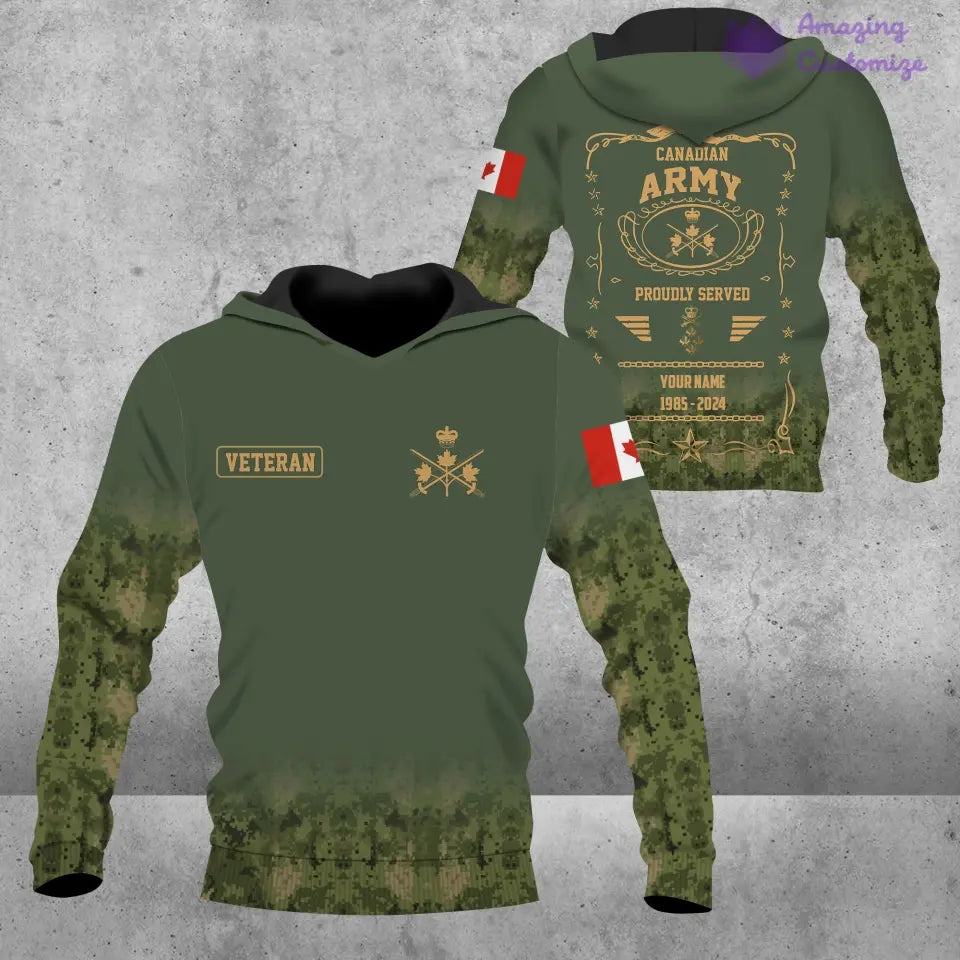 Personalized Canada Soldier/Veteran Camo with Name, Year and Rank Hawaii All Over Printed - 1721606402
