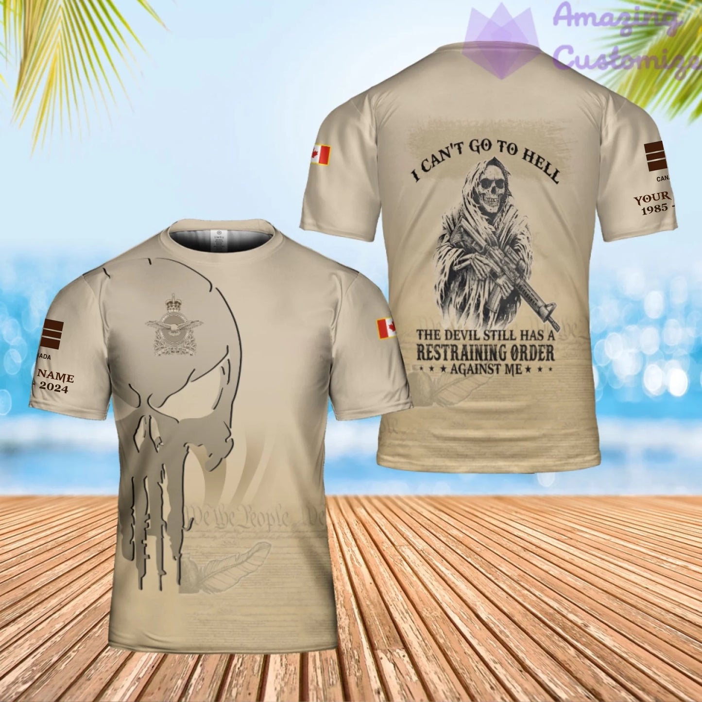 Personalized Canada Soldier/Veteran Camo with Name, Year and Rank Hawaii All Over Printed - 17205696