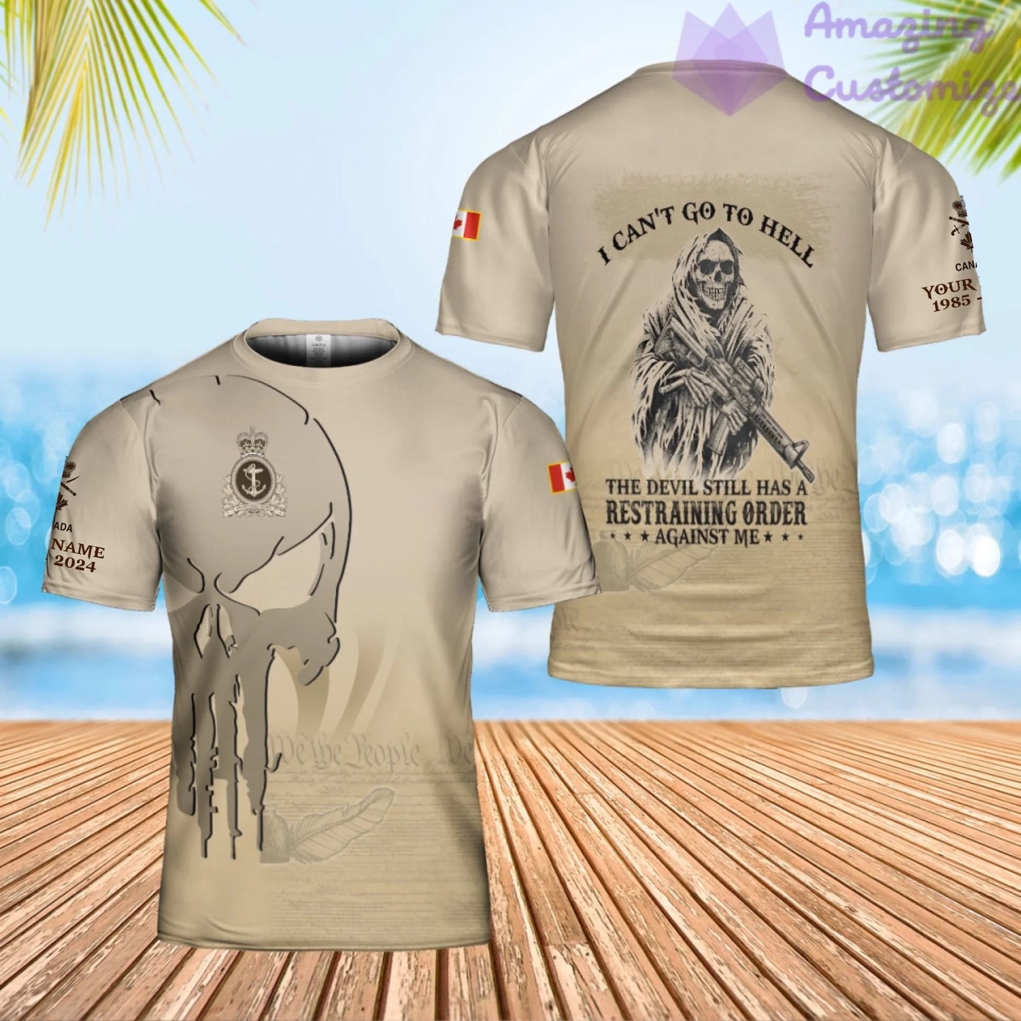 Personalized Canada Soldier/Veteran Camo with Name, Year and Rank Hawaii All Over Printed - 17205696