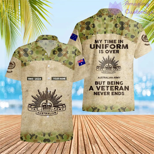 Personalized Australia Soldier/Veteran Camo with Name, Year and Rank Hawaii All Over Printed - 17200512