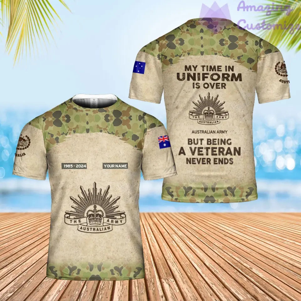 Personalized Australia Soldier/Veteran Camo with Name, Year and Rank Hawaii All Over Printed - 17200512