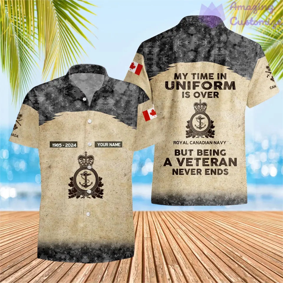 Personalized Canada Soldier/Veteran Camo with Name, Year and Rank Hawaii All Over Printed - 17200512