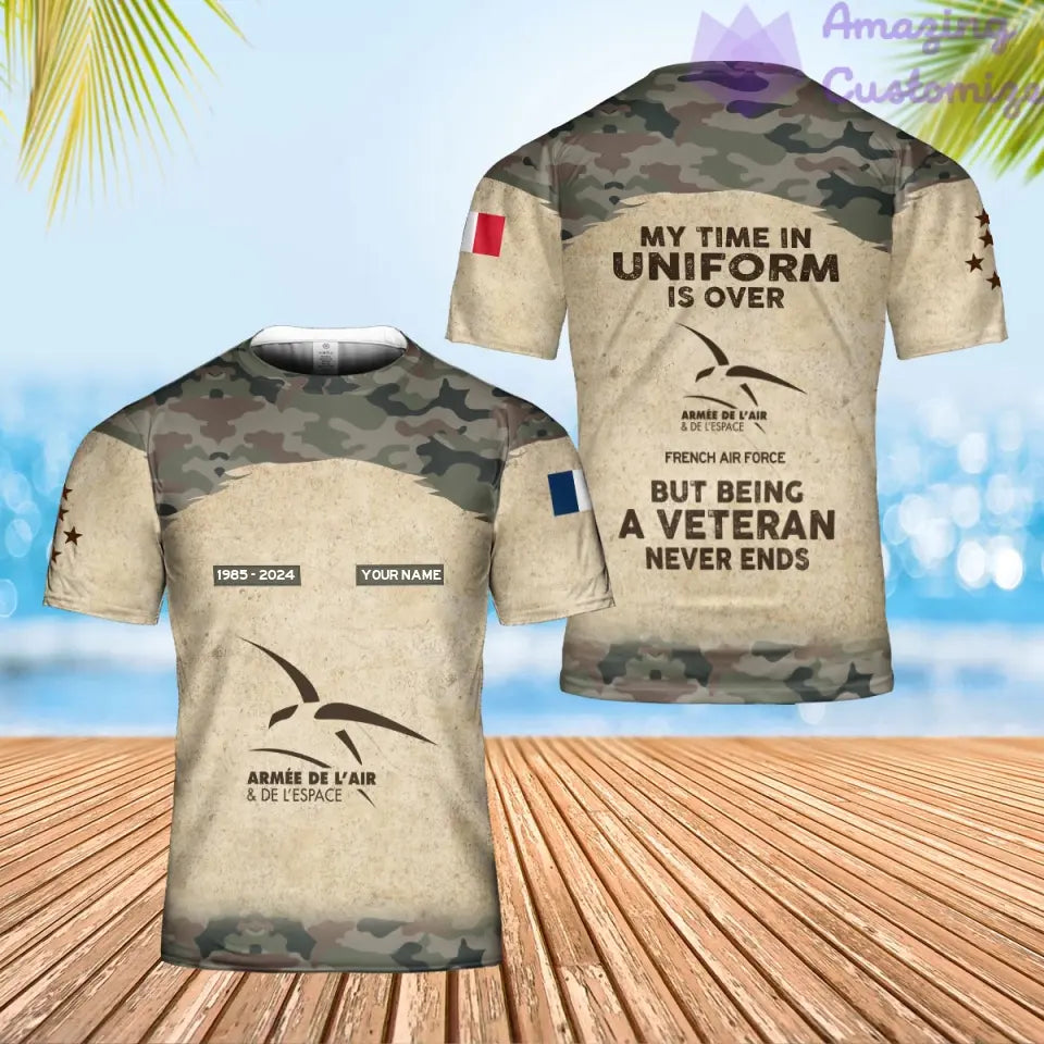 Personalized France Soldier/Veteran Camo with Name, Year and Rank Hawaii Shirt All Over Printed - 17200512