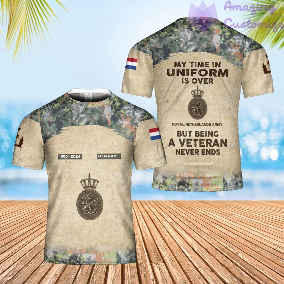 Personalized Netherlands Soldier/Veteran Camo with Name, Year and Rank Hawaii Shirt All Over Printed - 17200512