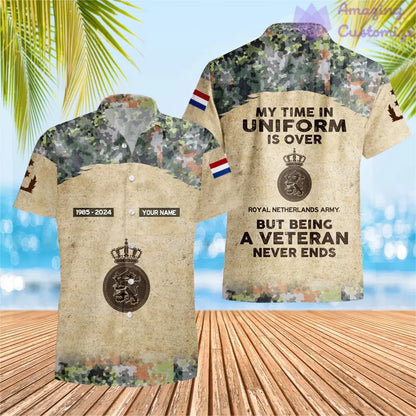 Personalized Netherlands Soldier/Veteran Camo with Name, Year and Rank Hawaii Shirt All Over Printed - 17200512