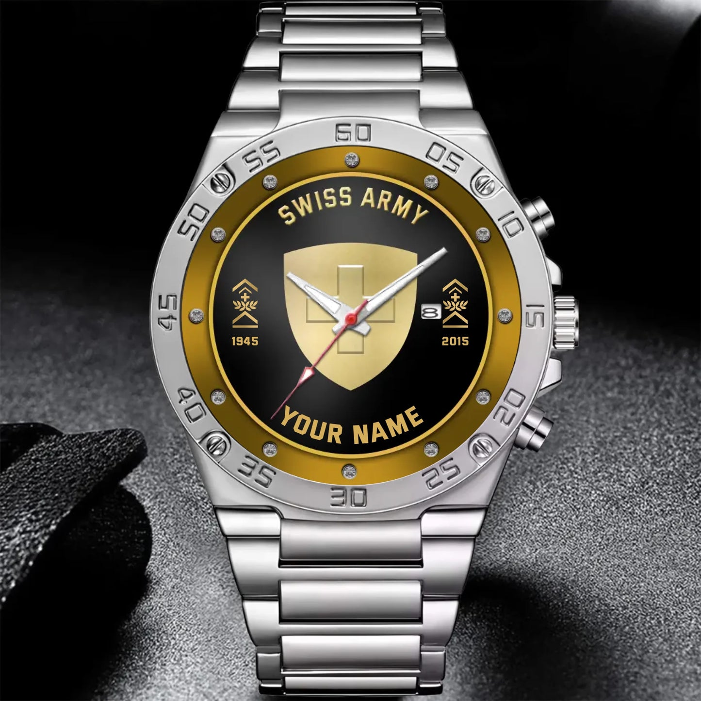 Mockup Gentleman Stainless Steel Watch copy