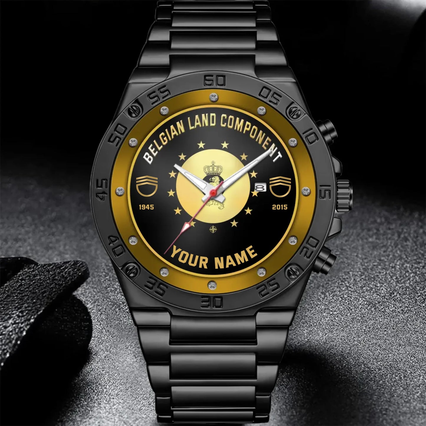Mockup Gentleman Stainless Steel Watch co2py