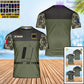 Personalized France Solider/ Veteran Camo With Name And Rank T-Shirt 3D Printed - 17070912