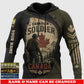 Personalized Canada Soldier/Veteran with Name & Rank Hoodie All Over Printed - 17781984