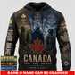 Personalized Canada Soldier/Veteran with Name & Rank Hoodie All Over Printed - 17782848
