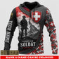Personalized Swiss Soldier/Veteran with Name and Rank Hoodie All Over Printed - 17776800