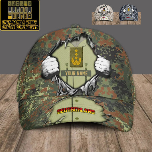 Personalized Rank And Name Germany Soldier/Veterans Camo Baseball Cap - 3107230001
