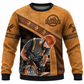 Personalized Carpenter Sweatshirt - Tan Carpenter Using Circular Saw - front view