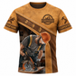 Personalized Carpenter T-Shirt - Tan Carpenter Using Circular Saw - front view