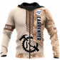 Personalized Carpenter Zip Hoodie - Tan Camouflage Saw Blade - front view