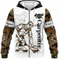 Personalized Carpenter Fleece Zip Hoodie - White Camouflage Woodworker - front view