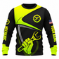 Personalized Mechanic Sweatshirt - Neon Yellow Black Wrench Fist - front view