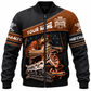 Personalized Mechanic Bomber Jacket - Brown Engine Repair Illustration - front view