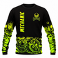 Personalized Mechanic Sweatshirt - Black Yellow Gear Pattern - front view