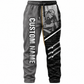 Personalized Mechanic Long Pants - Grey Black Mechanic At Work - front view
