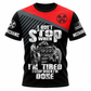 Personalized Mechanic T-Shirt - Red Black Mechanic Work Quote - front view
