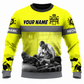 Personalized Mechanic Sweatshirt - Yellow Mechanic At Work - front view