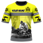 Personalized Mechanic T-Shirt - Yellow Mechanic At Work - front view